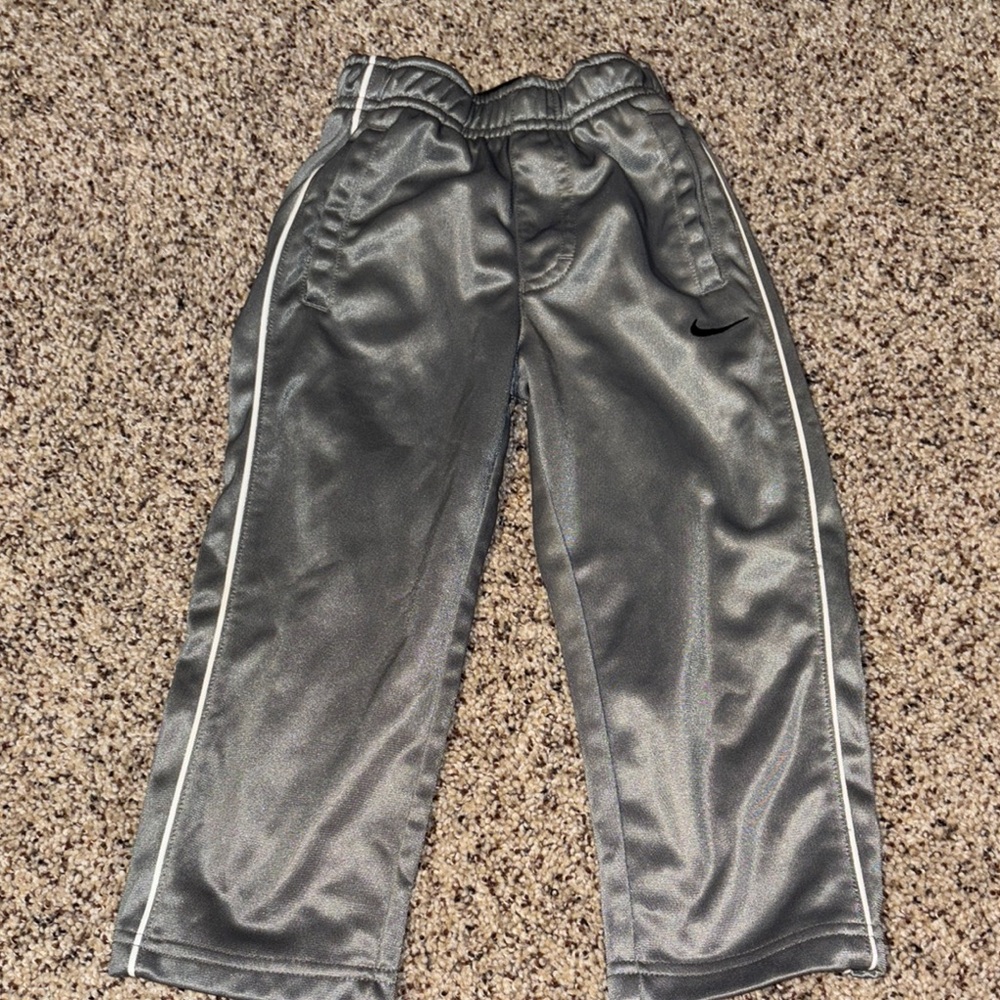 Nike Silver Track Pants with Black Logo
